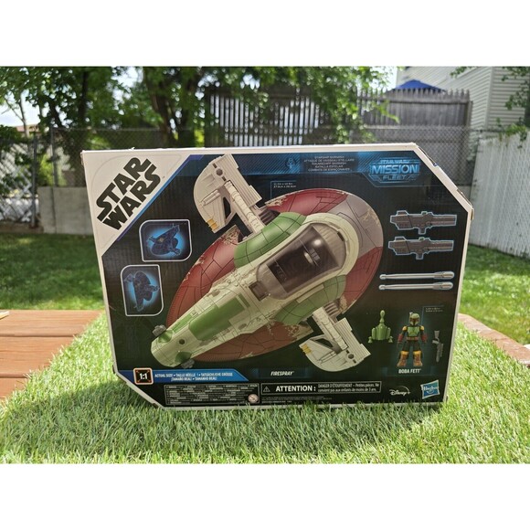 Hasbro Star Wars Mission Fleet Firespray Slave One Ship w/ Boba Fett Damaged Box - Picture 6 of 9
